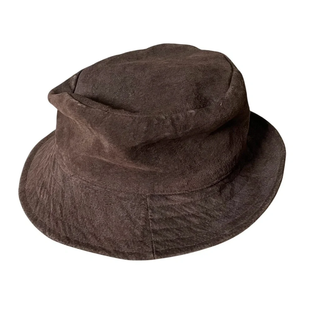 J CREW Vintage Brown Suede Bucket Hat S